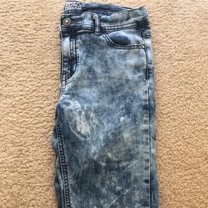 Acid washed jeggings